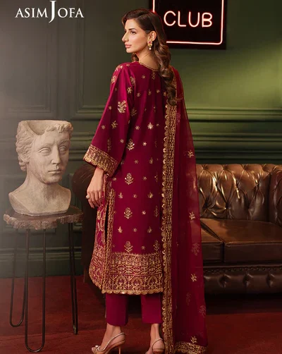 Asim Jofa Embroidered Lawn Silk AJPF 13