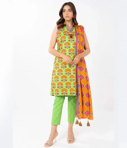 3pc AlKaram Printed Lawn SLR-39-25-1-Green