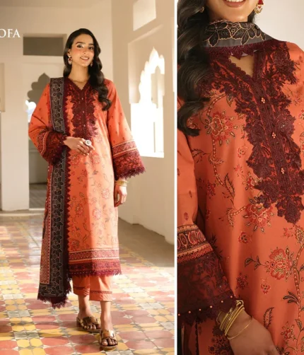 AJUBF-43 Asim Jofa Embroidered Lawn