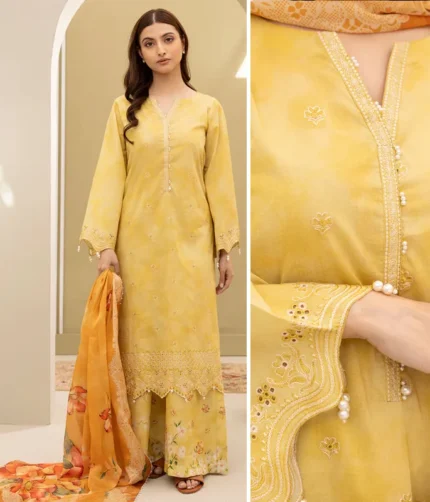 Zellbury Emb. Shirt Dupatta Trouser WUS25E30151
