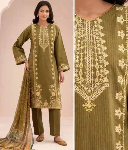 Zellbury Emb Shirt Shalwar Dupatta WUS25E30347
