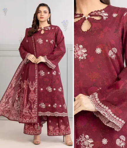 Zellbury Emb Shirt Dupatta Shalwar WUS25E30524