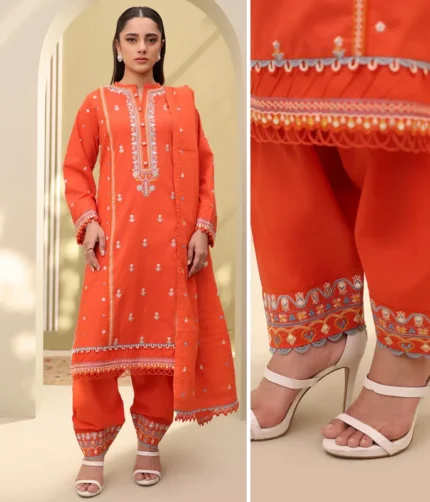 Zellbury Emb Shirt Dupatta Shalwar WUS25E30818