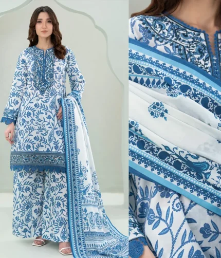 Zellbury Emb Shirt Shalwar Dupatta WUS25E30526