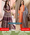 Buy Asim Jofa Wedding Dress Get Zellbury 3pc Lawn Free