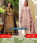 Buy Asim Jofa Luxury 3pc Get Zellbury Free 2pc