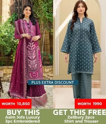Buy Asim Jofa Luxury Get Zellbury Free