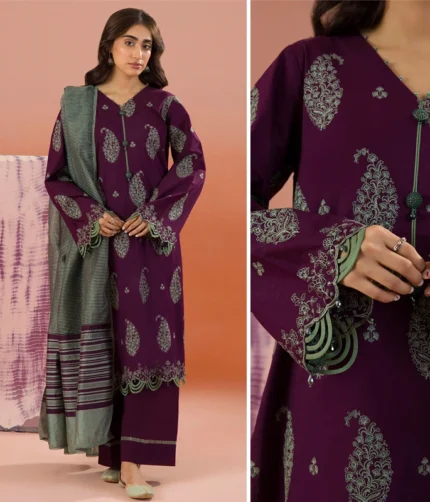 Zellbury Embroidered 3pc Unstitched 0066