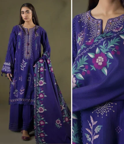 Zellbury Embroidered Shawl 3pc Unstitched 0237