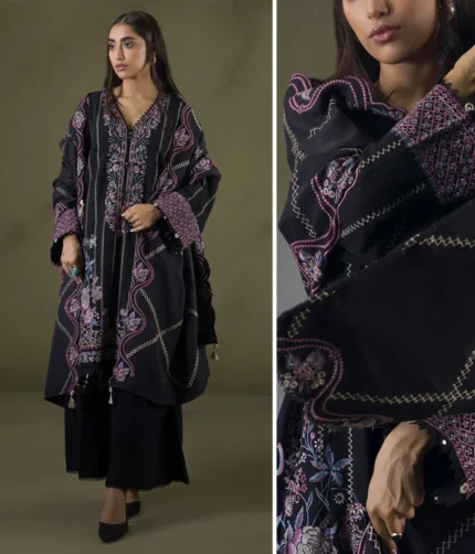 Zellbury Shawl 3pc Unstitched 0244