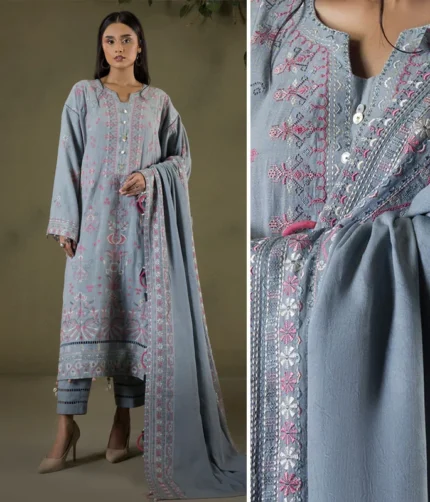 Zellbury Embroidered Shawl 3pc Unstitched 0245