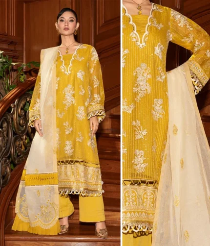 Embroidered Shirt Dupatta Shalwar 4210