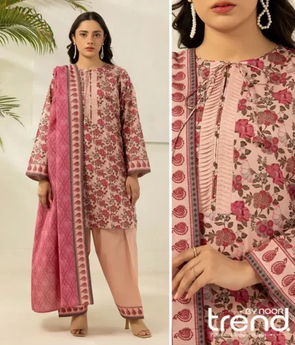 Zellbury Mauve Red Rose Digital Printed Lawn Suit – WUS26X30482