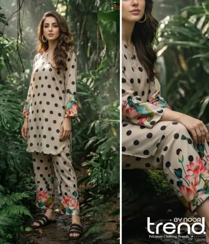 Jogi Vol 3 Nk-JP-55 Cream ready to wear lawn suit Noorma Kaamal